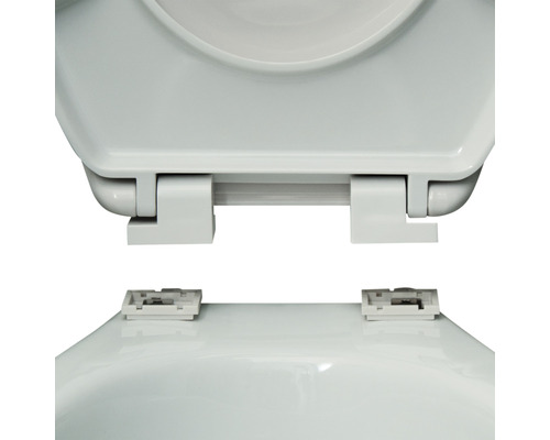 Gros plan sur une fixation de siège de WC