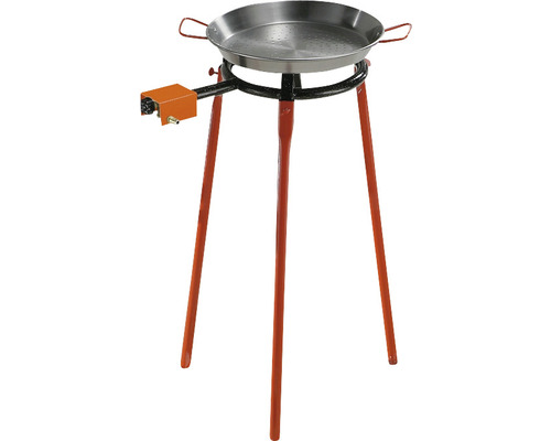 Paella-Brenner mit drei Beinen und Pfanne