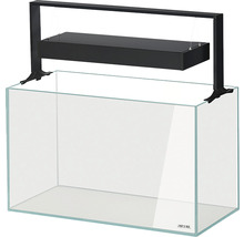 Aquarium rectangulaire avec lampe d''aquarium noire