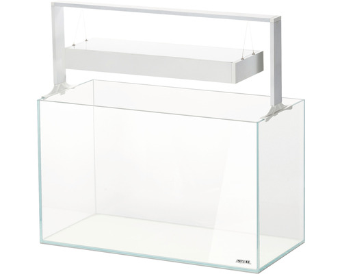 Aquarium AQUAEL UltraScape 60 mit LED Beleuchtung ca. 64 l OPTI Glas, Weissglas, ohne Unterschrank snow