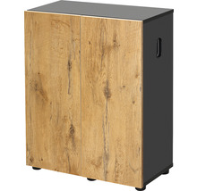 Waschbeckenunterschrank mit zwei Türen und Holzdekor