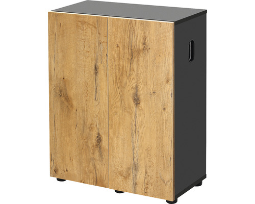Waschbeckenunterschrank mit zwei Türen und Holzdekor
