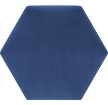 Wandkissen Riviera Hexagon dunkelblau Samt-Optik 29 x 34 cm