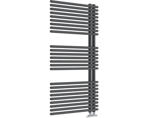 Chauffe-serviettes Sanotechnik Wien 113x60x4,4 cm 640 watts noir mat Sèche-serviettes avec tubes de chauffage horizontaux