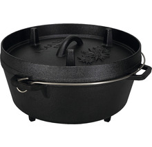 Gusseiserner Dutch Oven mit Deckel und Tragebügel