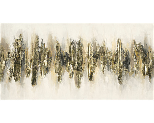 Leinwandbild Goldene Zapfen 50x100 cm