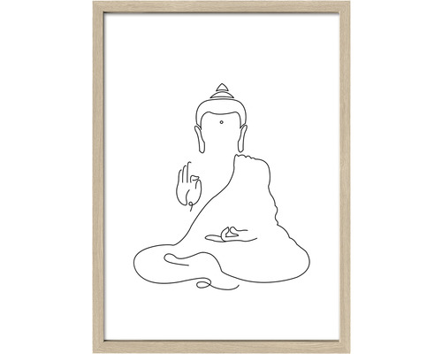 Tableau encadré Bouddha 53x73 cm