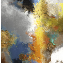 Tableau en métal Brown-Silver-Gold V 100x100 cm