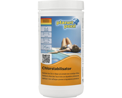 Granulés stabilisateurs de chlore Planet Pool 1 kg Planet Pool stabilisateur de chlore pour la stabilisation du chlore dans l''eau de piscine