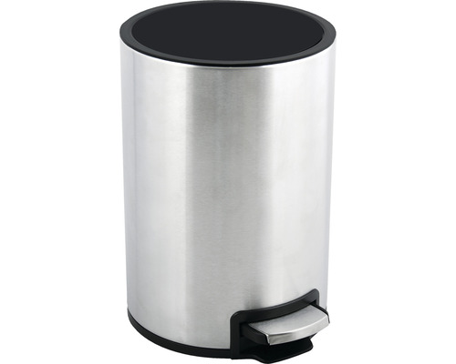 Poubelle à pédale Spirella Riku acier inoxydable 30 mm x 20 mm 5 l 10.21061 Poubelle à pédale en acier inoxydable