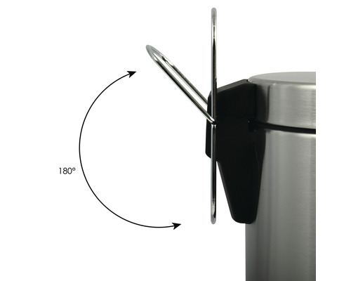 Mülleimer mit einem um 180 Grad schwenkbaren Griff