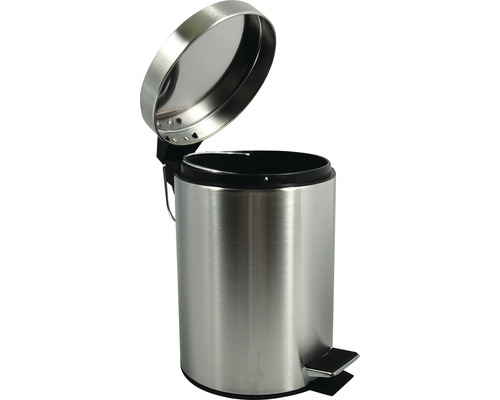 Offener, runder Treteimer aus Edelstahl