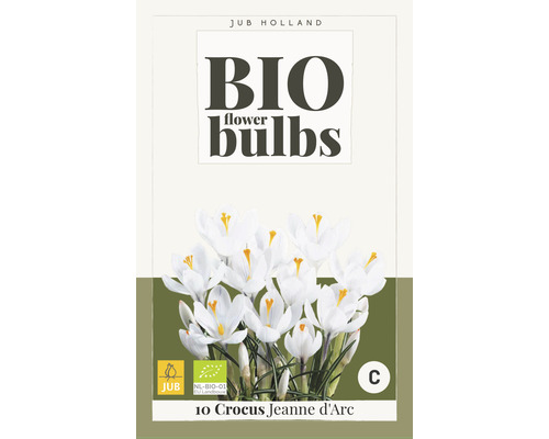 Blumenzwiebel "Bio Crocus Jeanne d'Arc" 7/+