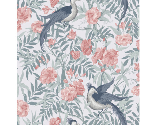 Papier peint intissé 114895 Laura Ashley Osterley bleu rose vif