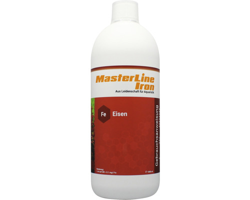 Engrais pour plantes d'aquarium MasterLine Iron 1000 ml engrais au fer pur sans oligoéléments