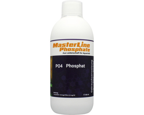 Engrais pour plantes d'aquarium MasterLine Phosphat 500 ml Engrais à base de phosphate avec supplément de potassium