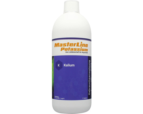 Engrais pour plantes d'aquarium MasterLine Kalium Potassium 1000 ml Engrais potassique pur