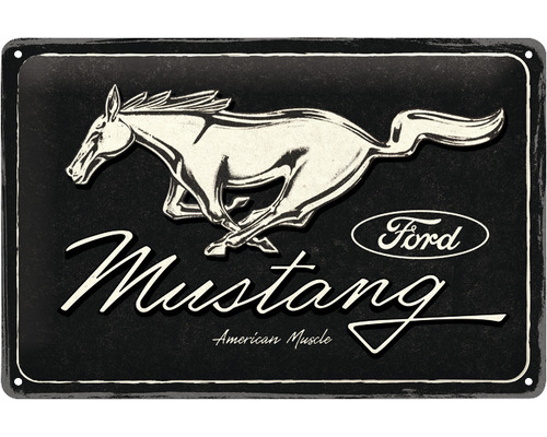 Blechschild Ford Mustang Horse 30x20 cm