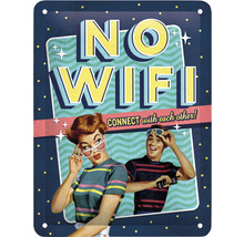 Blechschild No WiFi 15x20 cm