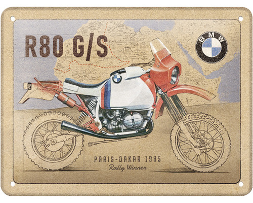 Plaque métallique moto BMW R80 G/S