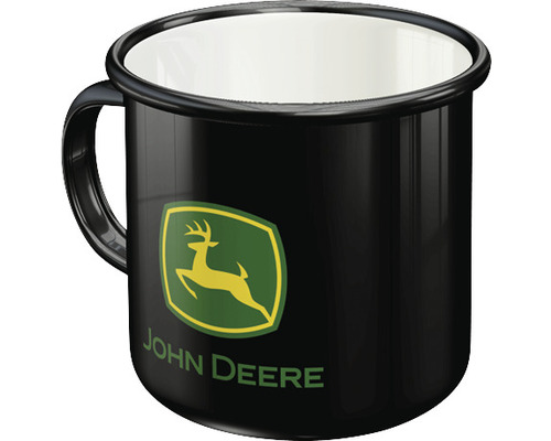 Mug émaillé John Deere Logo Black 0,36 l 8x8x8 cm