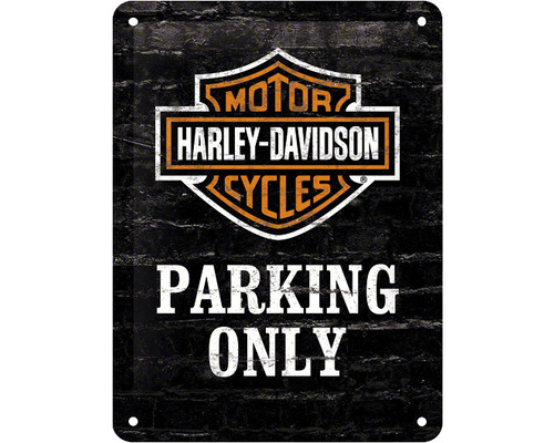 Plaque de tôle Harley-Davidson Parking 15x20 cm