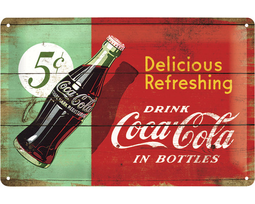 Plaque de tôle Coca-Cola - Deli 20x30 cm