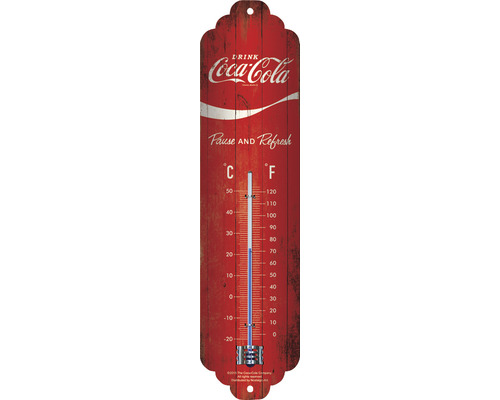 Thermometer Coca-Cola - Logo Red Wave-0