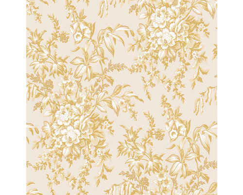 Vliestapete 114900 Laura Ashley Picardie Gelb Tapete mit Blumenmuster