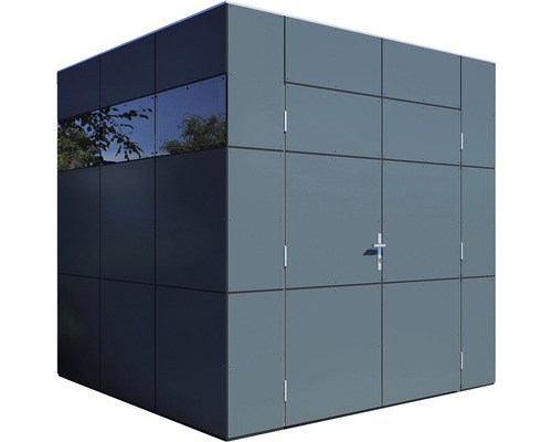 Abri de jardin moderne avec porte et fenêtre