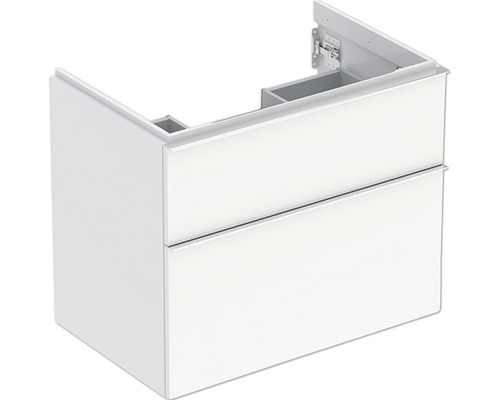 Meuble sous-vasque GEBERIT iCon couleur de façade blanc brillant 74 x 61,5 x 47,6 cm