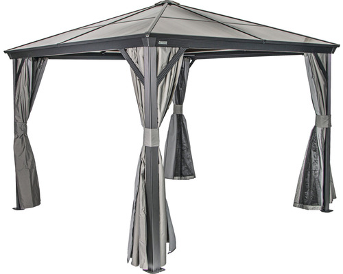 Pavillon avec rideaux pour le jardin