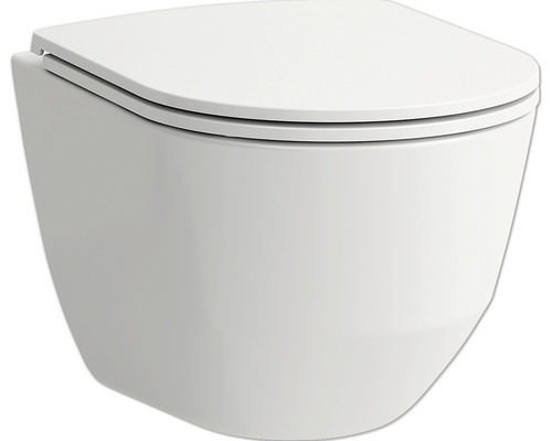 WC suspendu à fond creux avec siège de WC