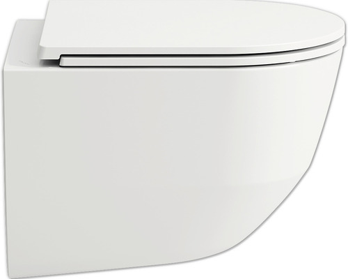 WC suspendu avec design fermé.