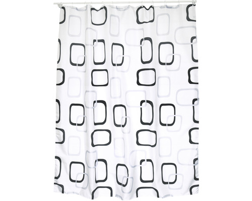 Rideau de douche à motifs anguleux