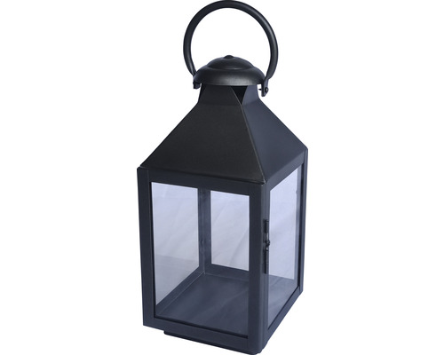 Lanterne en métal et verre avec poignée
