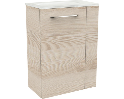 Waschtischunterschrank FACKELMANN Small Bathroom Collection alaska-esche BxHxT 44x60x24,3 cm links