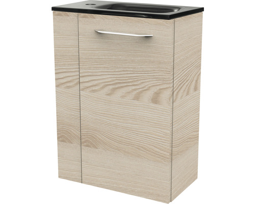 Meuble sous-vasque FACKELMANN Small Bathroom Collection frêne Alaska BxHxT 44x60x24,3 cm à droite