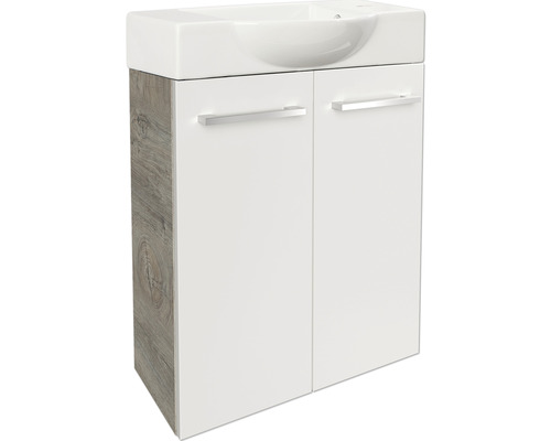 Meuble sous-lavabo avec deux portes et lavabo