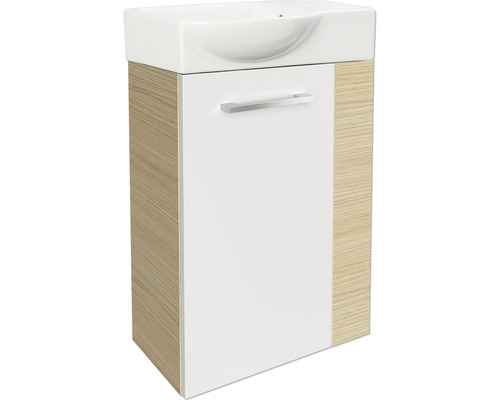 Meuble sous-vasque avec lavabo et une porte