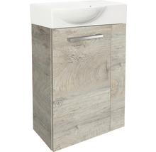 Meuble sous-vasque FACKELMANN Small Bathroom Collection nature oak BxHxT 44x60x24,3 cm à gauche