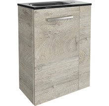 Meuble sous-vasque FACKELMANN Small Bathroom Collection nature oak BxHxT 44x60x24,3 cm à gauche