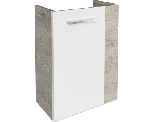 Meuble sous-lavabo avec une porte et une poignée