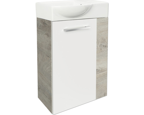 Meuble sous-lavabo avec lavabo en céramique