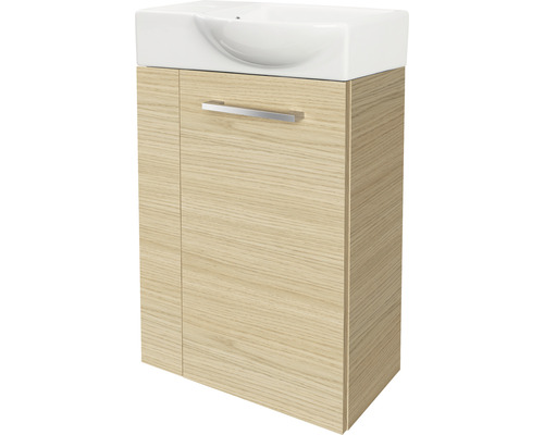 Meuble sous-vasque FACKELMANN Small Bathroom Collection chêne sablé BxHxT 44x60x24,3 cm à droite