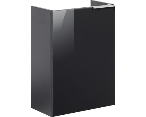 Meuble sous-vasque FACKELMANN Small Bathroom Collection anthracite/verre anthracite BxHxT 44x60x24,3 cm à gauche