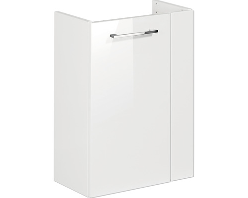 Meuble sous-vasque FACKELMANN Small Bathroom Collection blanc/blanc à haute brillance BxHxT 44x60x24,3 cm à gauche