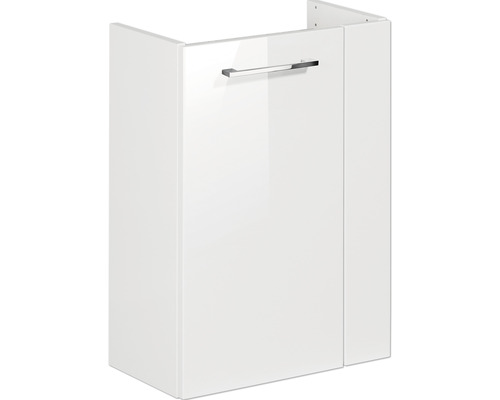 Waschtischunterschrank FACKELMANN Small Bathroom Collection weiss/weiss hochglanz BxHxT 44x60x24,3 cm links