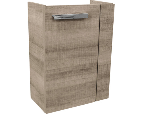 Meuble sous-vasque FACKELMANN Small Bathroom Collection chêne gris BxHxT 44x60x24,3 cm à gauche