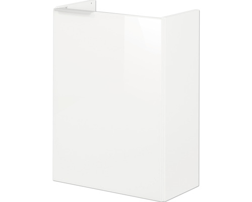 Meuble sous-vasque FACKELMANN Small Bathroom Collection blanc/verre blanc BxHxT 44x60x24,3 cm à droite